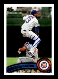 STARLIN CASTRO HARD SIGNED 2011 TOPPS #247 - CHICAGO CUBS AUTO - AUTOGRAPH - Picture 1 of 2
