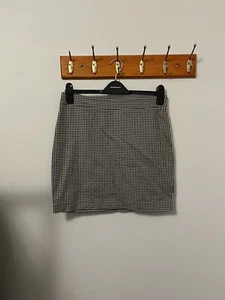M&S Alexa Chung Black And White Check Gingham Mini Skirt Size 12 - Picture 1 of 8