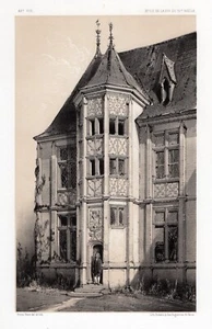 1800s Original V. PETIT Lithograph Historic Houses in Toulouse FRAMED SIGNED COA - Picture 1 of 3