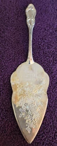 FROHE WEIHNACHTEN versilberter Tortenheber International Silver Co Vintage 11,5" - Bild 1 von 3