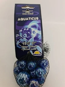 Don Juan AQUATICUS Sunman 16 piezas canicas de vidrio (15+1) 16 mm+25 mm - Imagen 1 de 6