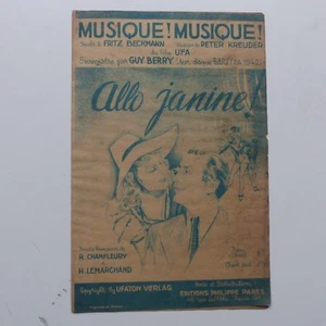 Partition musique ! musique ! Allo Janine GUY BERRY FRITZ BECKMANN P KREUDER - Imagen 1 de 1