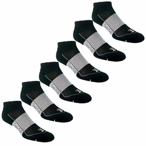 6 Pair Pack SoleTek Cool Running Lite Cushion Sock Black/Grey - Made In The USA - Picture 1 of 10
