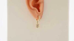 Ohrringe 14 Karat Gelbgold Schildkröte Huggie #25678 - Bild 1 von 6