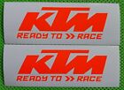 KTM READY TO >> RACE DECAL STICKER FLUORESCENT ORANGE 2 STICKERS MOTOCROSS TOP!