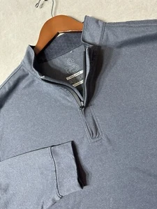 Swannies 1/4 Zip Sweatshirt Stretch Mock Neck Mens Size 2XL Grey Performance - Picture 1 of 11