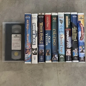 Lot of 10 VHS Fun Family Dog Movies Napoleon Old Yeller All Dogs Go To Heaven II - Picture 1 of 21