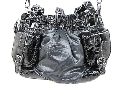 HILARY RADLEY, THE IT HW9665 TOTE, BLACK, LARGE, LEATHER/ NYLON, NEW/ DISPLAY - Image 1 of 4