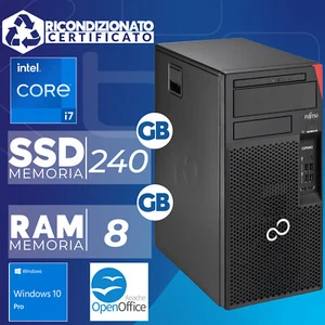PC Computer Desktop Starr Tower Aufbereitet i7 RAM 8GB SSD 240GB Windows 10 - Bild 1 von 4