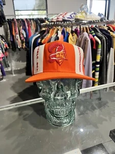 Vintage 80s Tampa Bay Buccaneers Orange Creamsicle SnapBack Trucker Hat - Picture 1 of 9
