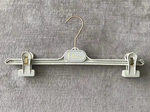DIOR Gold Logo Luxury Grey Velvet Pant Clip Hanger - Picture 1 of 4