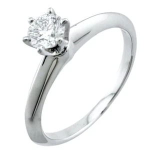 TIFFANY&Co. Ring US 5 EU49 Pt950Platinum diamond 0.24ct Solitaire used - Picture 1 of 8