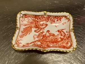 Royal Crown Derby ROTE AVES SCHMUCKSCHALE 3”x3 3-4” um 1970 - Bild 1 von 6