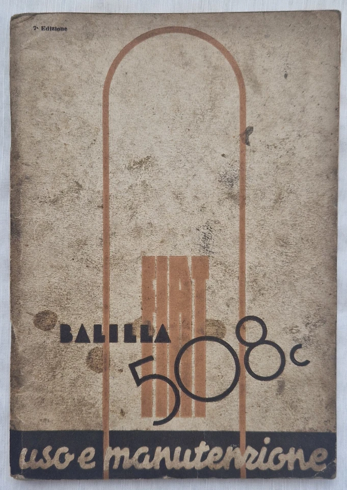 Fiat Balilla 508 C, libretto uso e manutenzione, anno 1939 - Immagine 1 di 1