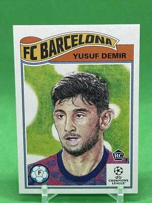 2021 Topps Living UEFA #391 Yusuf Demir RC FC Barcelona - Image 1 of 3