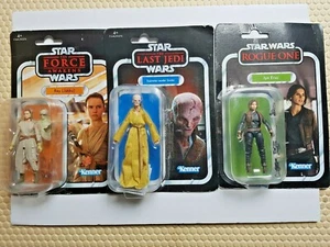 Rey Jyn Erso And Snoke Star Wars The Vintage Collection Read Please - Imagen 1 de 8