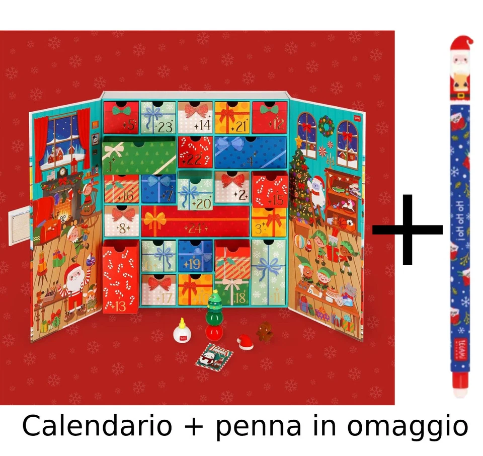 Legami Calendario dell'Avvento Natale 2024 + Penna Santa Claus in omaggio - Image 1 of 4