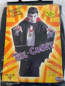 Vintage Fun World "The Count" Dracula Child Costume Halloween Fits Up To Size 12 - Picture 1 of 5