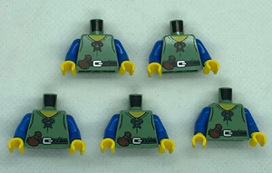 5 X NEW LEGO Peasant Villager Castle Torso Minifigure Fig Pouch Belt L193 - Picture 1 of 1
