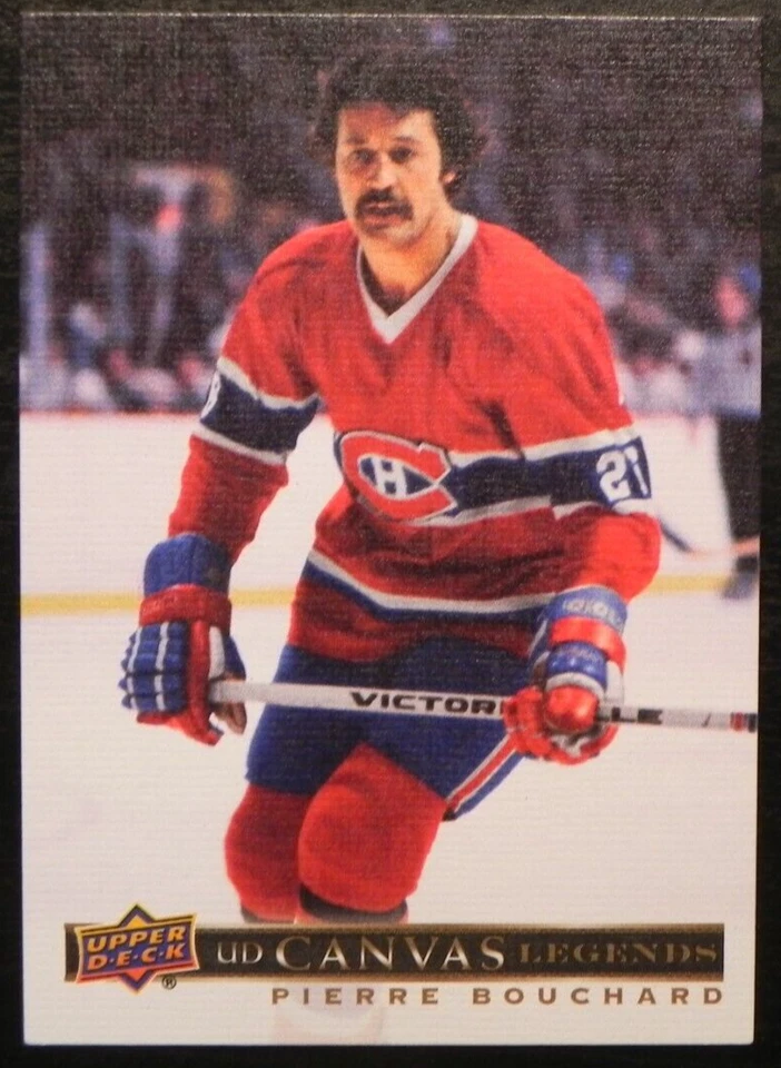 2020-21 20/21 SP Signatures Edition Legends Canvas C-78 Pierre Bouchard Canadien - Image 1 of 2