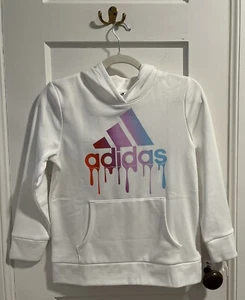 NWOT Adidas Girl’s Size 14 White Hoodie - Picture 1 of 2