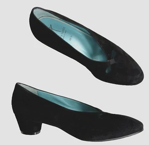 Thierry Rabotin 38,5 8 Neu Ausstellungsmodell Schwarz Wildleder Leder Pumps Heels Italy - Bild 1 von 6