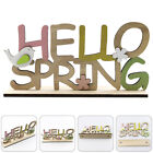  Wood Chick Flower Plaque Office Spring Desktop Sign Home Decorations