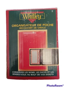 Whitney Pocket Organizer Vintage 1991 Telefon Notizblock Kartenhalter Adressbuch NEU - Bild 1 von 5