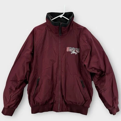 Girdwood Alaska Jacket Mens Large Red NFHS Fishing Windbreaker Coat 2011 Y2K - Image 1 of 4