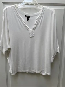 NIC+ZOE Women's Eaze Top Knit T-Shirt Women’s Size XL White Relaxed Fit  - Picture 1 of 9
