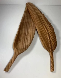 Carved Wood Feather Slide Box with Sliding Lid 16.5 in. - Picture 1 of 9