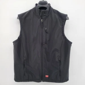 Red Kap Workwear Vest Mens Size Large Full Zip Black Sleeveless Utility Pockets - Picture 1 of 9