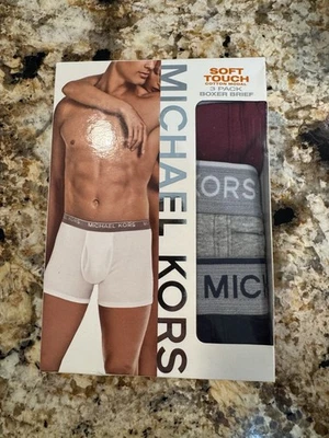 MICHAEL KORS Soft Touch Cotton 3 Pairs New In Box XL Boxer Briefs - Image 1 of 2
