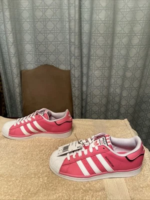 Adidas Superstar Fusion Pink White Ie0863 Women’s Sneakers Size 8 Womens 7 Youth - Image 1 of 4