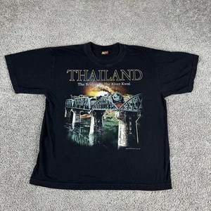 Vintage River Kwai Thailand Shirt Mens Large JOLIGOLF Tourist Tee Souvenir 90s - Picture 1 of 11