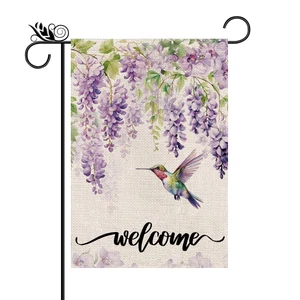 Spring Garden Flag Vertical Double Sided Farmhouse Bird Outdoor Yard Decorati... - Picture 1 of 6
