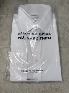 Charles Tyrwhitt Herren elegantes Popeline Hemd weiß klassische Passform bügelfrei 16,5 / 34 - Bild 1 von 13