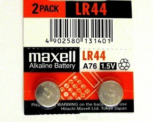 2x LR44 A76 L1154 AG13 357 303 BATTERY MAXELL Fast shipping - Picture 1 of 3