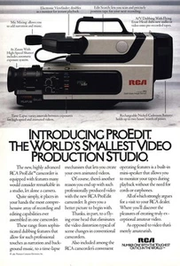 1990 RCA ProEdit: Smallest Video Production Studio Vintage Print Ad - Picture 1 of 1