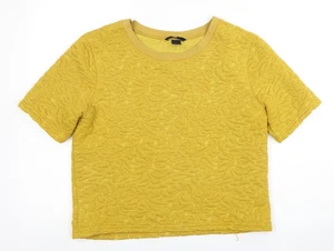 H&M Women's Yellow Jersey Short Sleeve Top, Size S - Picture 1 of 12