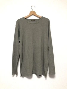 Y S For Men Yoji Yamamoto Long Sleeve T-Shirt Cut And Sew Khaki Made In Japan - Picture 1 of 7