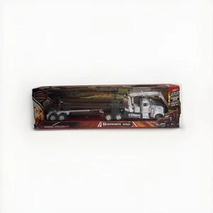 1:32 Die Cast Kenworth W900 Semi w/ Log Hauler - Long Haul Truckers by New Ray - Picture 1 of 8