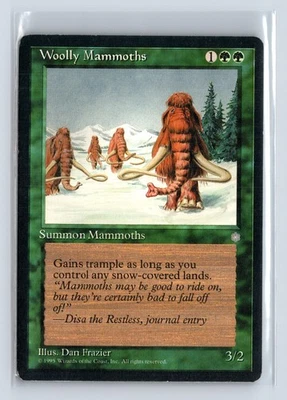 (2x) WOOLLY MAMMOTHS – MTG Magic the Gathering Card – Ice Age – Common - Image 1 of 4