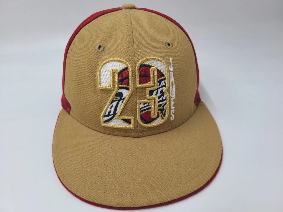 Boné chapéu vintage Cleveland Cavaliers LeBron James #23 New Era 59Fifty ajustado 7 1/8 - Imagem 1 de 4