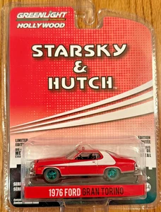 Greenlight 1976 FORD GRAN TORINO rosso bianco STARSKY & HUTCH auto 1:64 pressofuso NUOVO - Foto 1 di 1