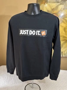 Nike Just Do It Graphic Logo Lightweight Black Sweatshirt Men’s Size M - Foto 1 di 14