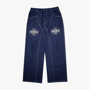 Iconaclub Wide Denim Crew Jeans Navy Blue - Bild 1 von 11