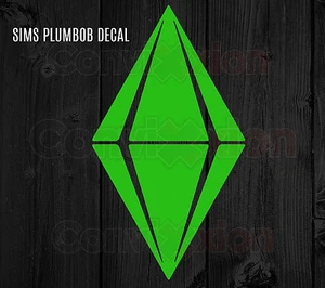 Sims Plumbob Decal - 6" Vinyl Sticker for TS2, TS3, TS4 Fans - Laptop, Car - Picture 1 of 31