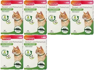 6 x Flohschutzhalsband Zeckenschutz Katze Ungeziefer Beaphar MARGOSA - Bild 1 von 3