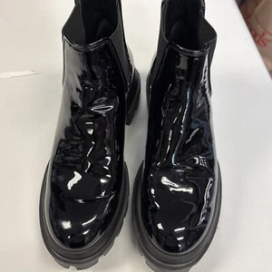 AGL Maxine Chelsea Boot Black Patent Leather Size 36.5 / 6 - Picture 1 of 7